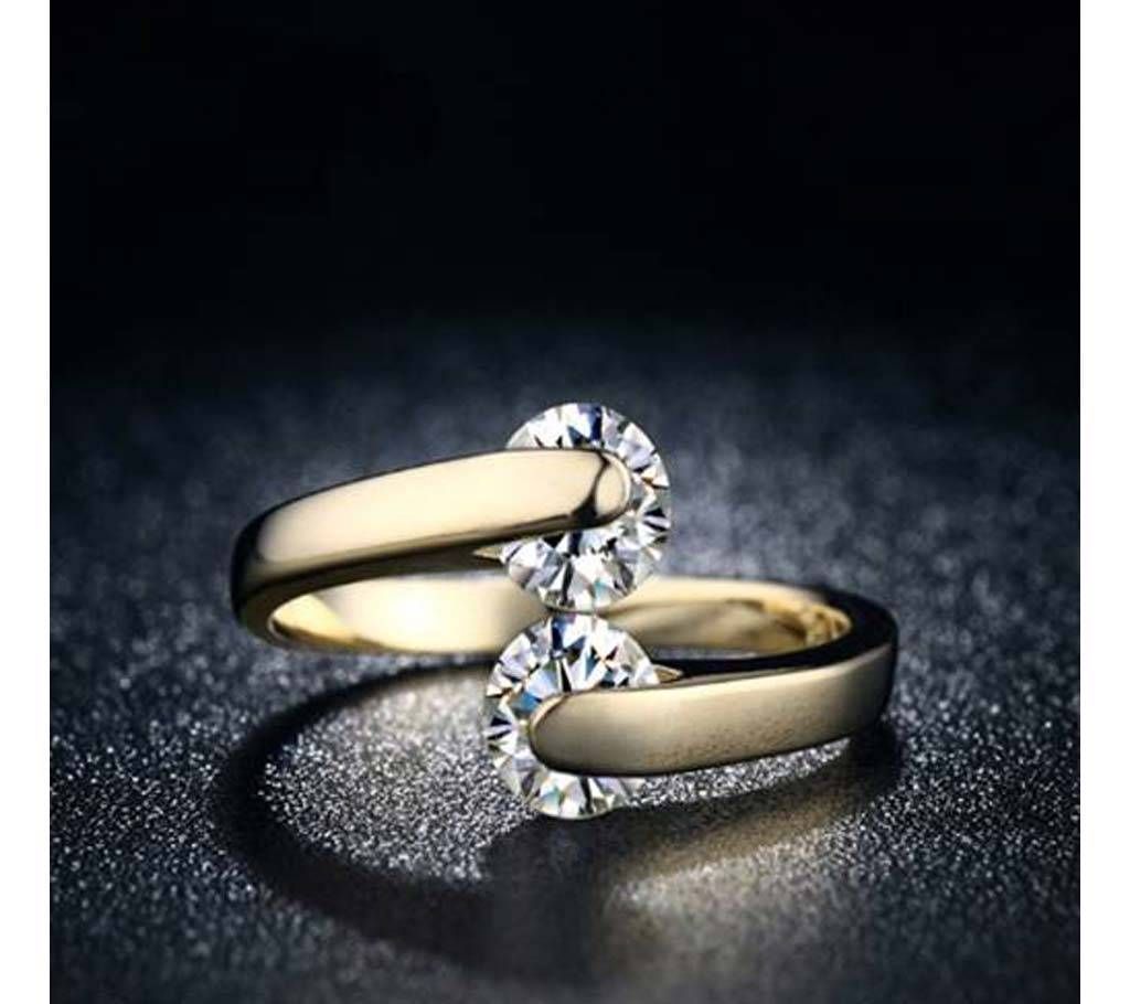 Ladies Golden Stone Finger Ring