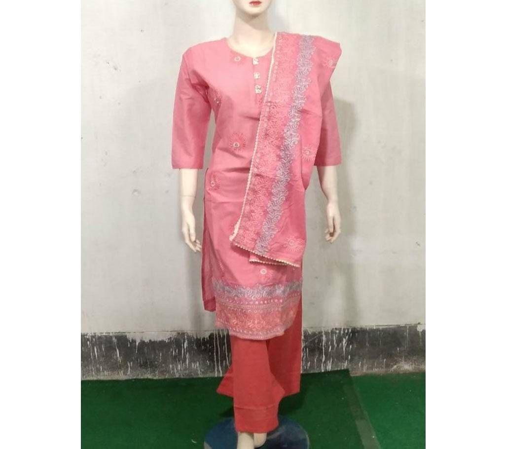 Readymade  Textile Printed Full Sleeve Casual Cotton Salwar Kameez For Women