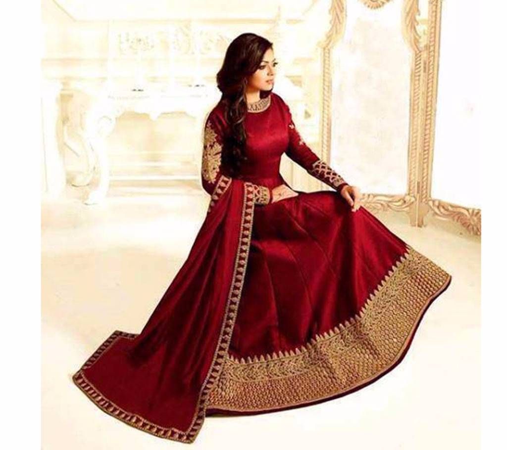 Unstitched Embroidery Georgette Anarkali Dress (Copy)