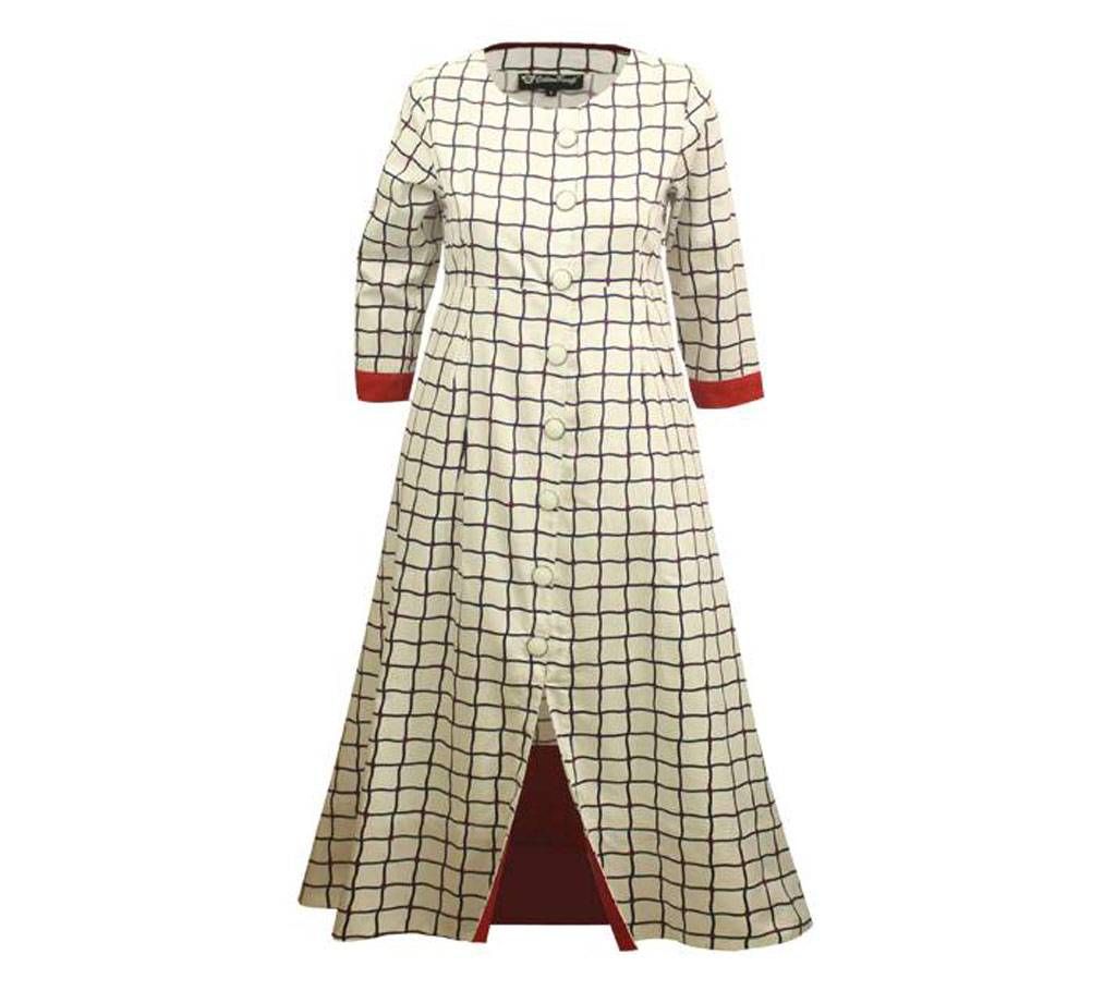 Multi-Color Printed Linen Kurti for Women