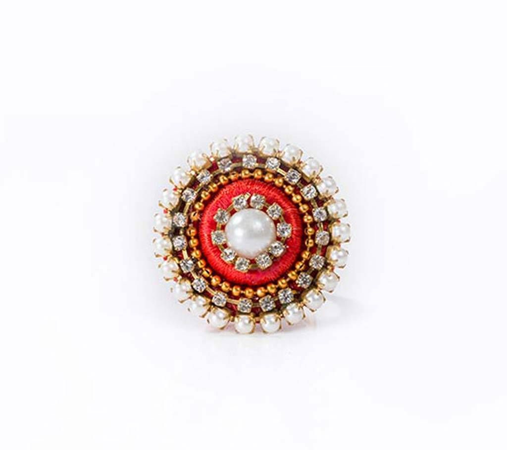 Red Color Silk Thread Finger Ring