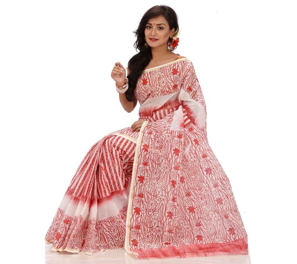 Hand Block Cotton Saree