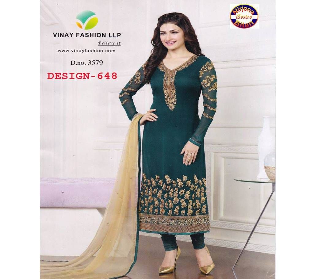 Unstitched Santoon Three Piece Dress - Copy