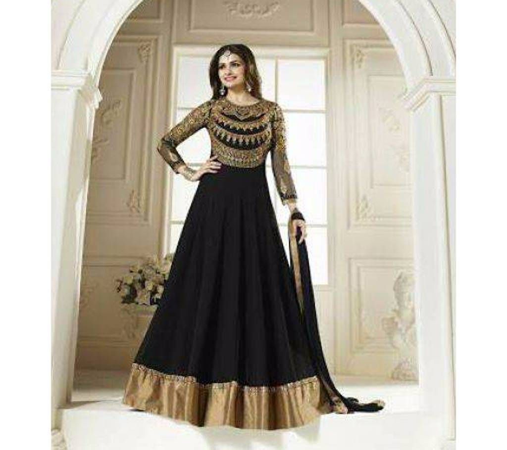 Unstitched Georgette Embroidery Three Piece (Repli