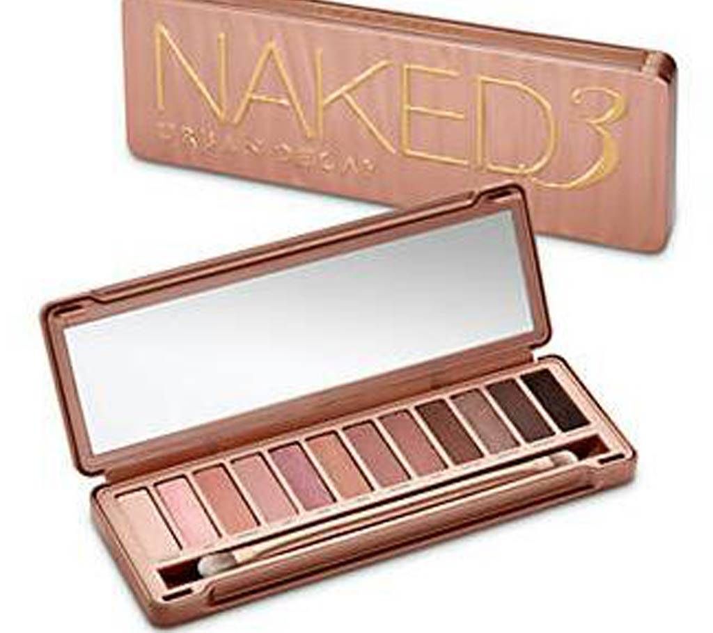 Naked 3 Eye Shadow 12 Colors + Brush (USA)