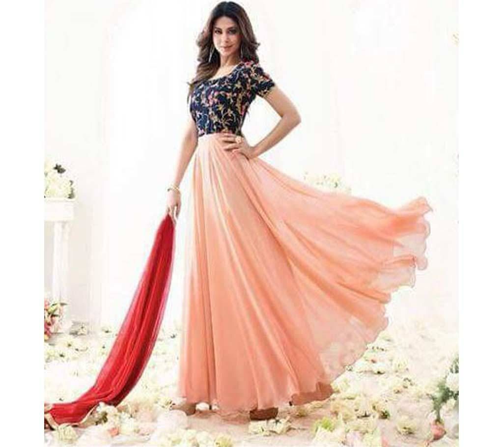 Semi-stitched Indian long Three Piece (replica)