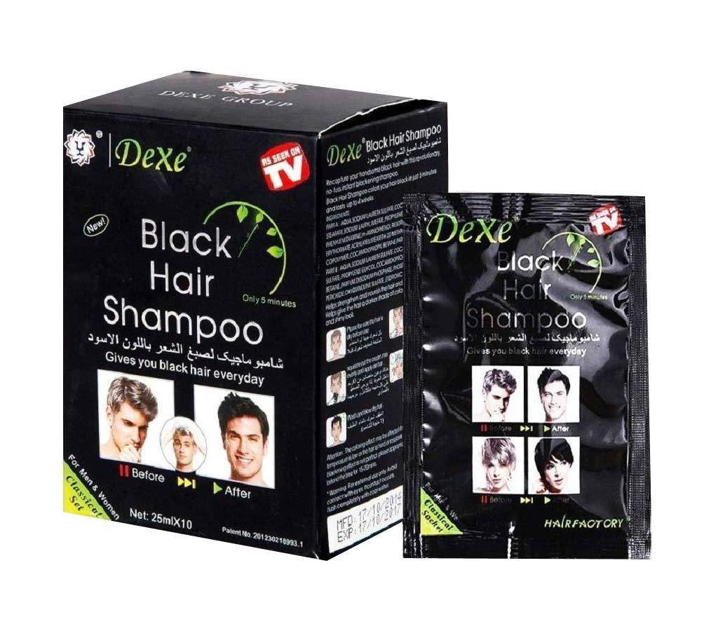Dexe Black Hair Shampoo 10 Sachets  (P.R.C) 