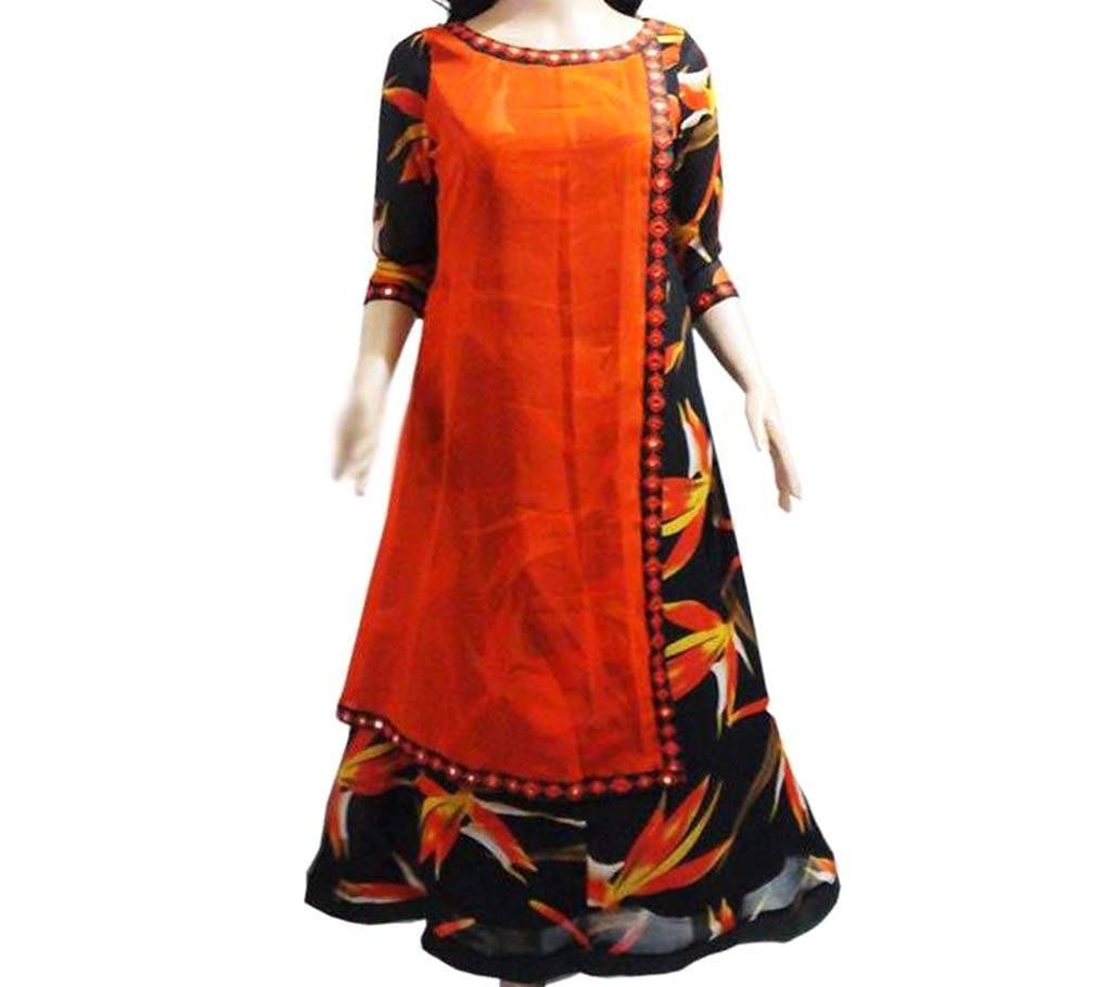 ready made Floor touch soft Georgette Long frock 
