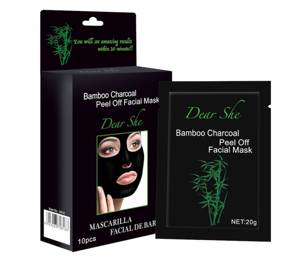 Dear she Bamboo charcoal peel off facial mask 200g THAILAND