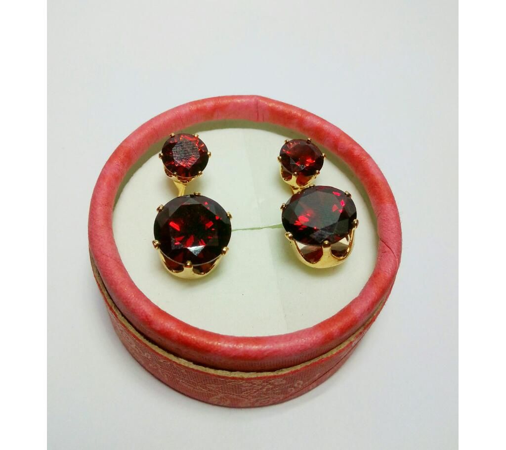 Indian stone setting double ear ring 