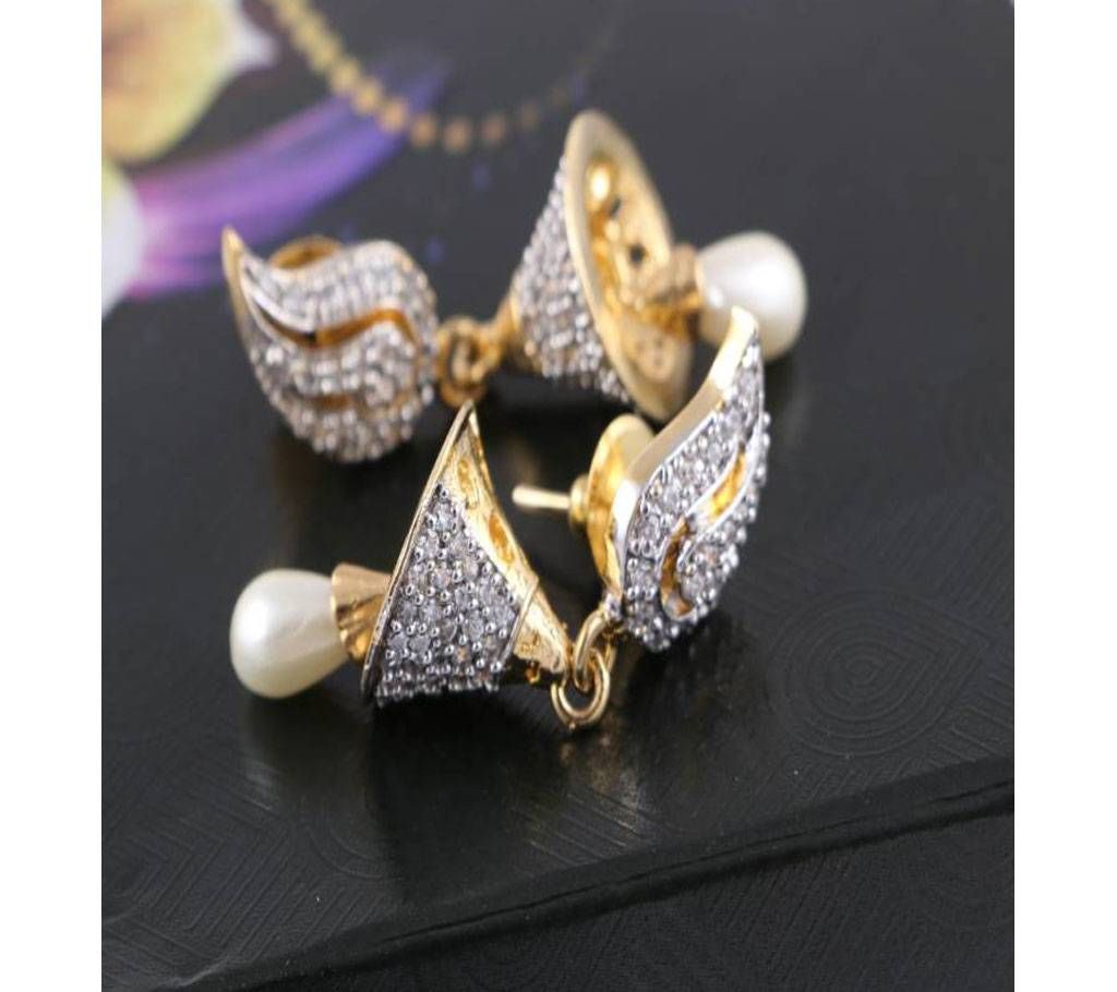 american diamond cut jhumka-675
