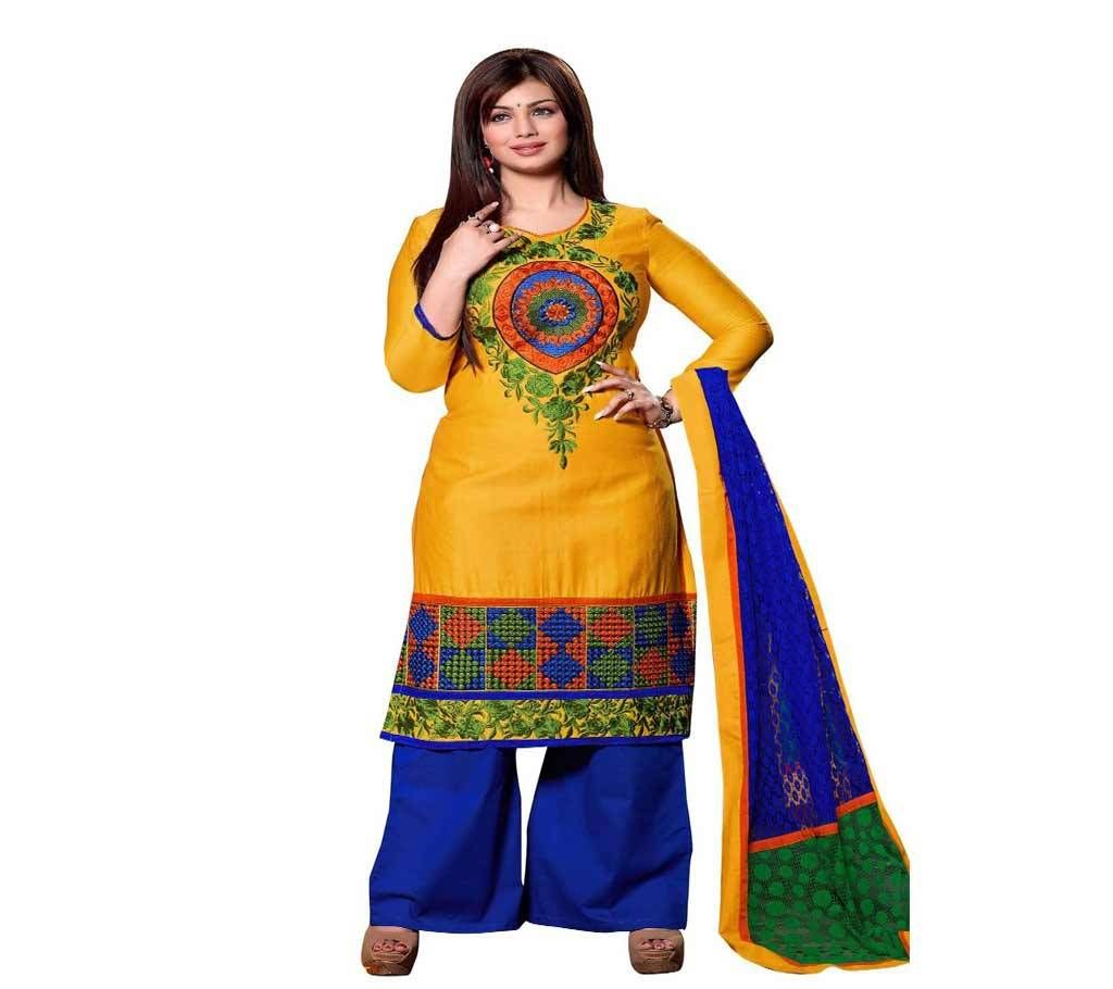 Unstitched block printed Rajdhani voyel cotton Salwar Kameez St block-436 Copy