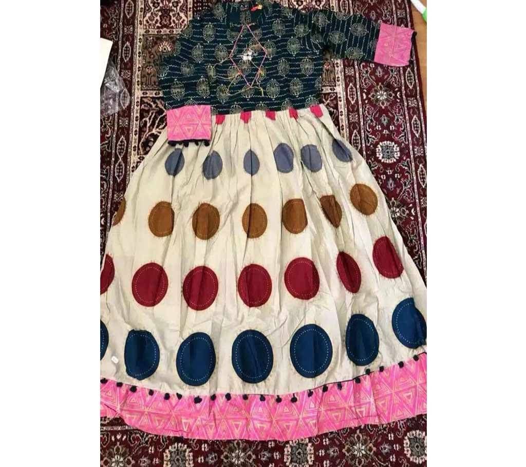 Stitched Indian Long Cotton Kurti 