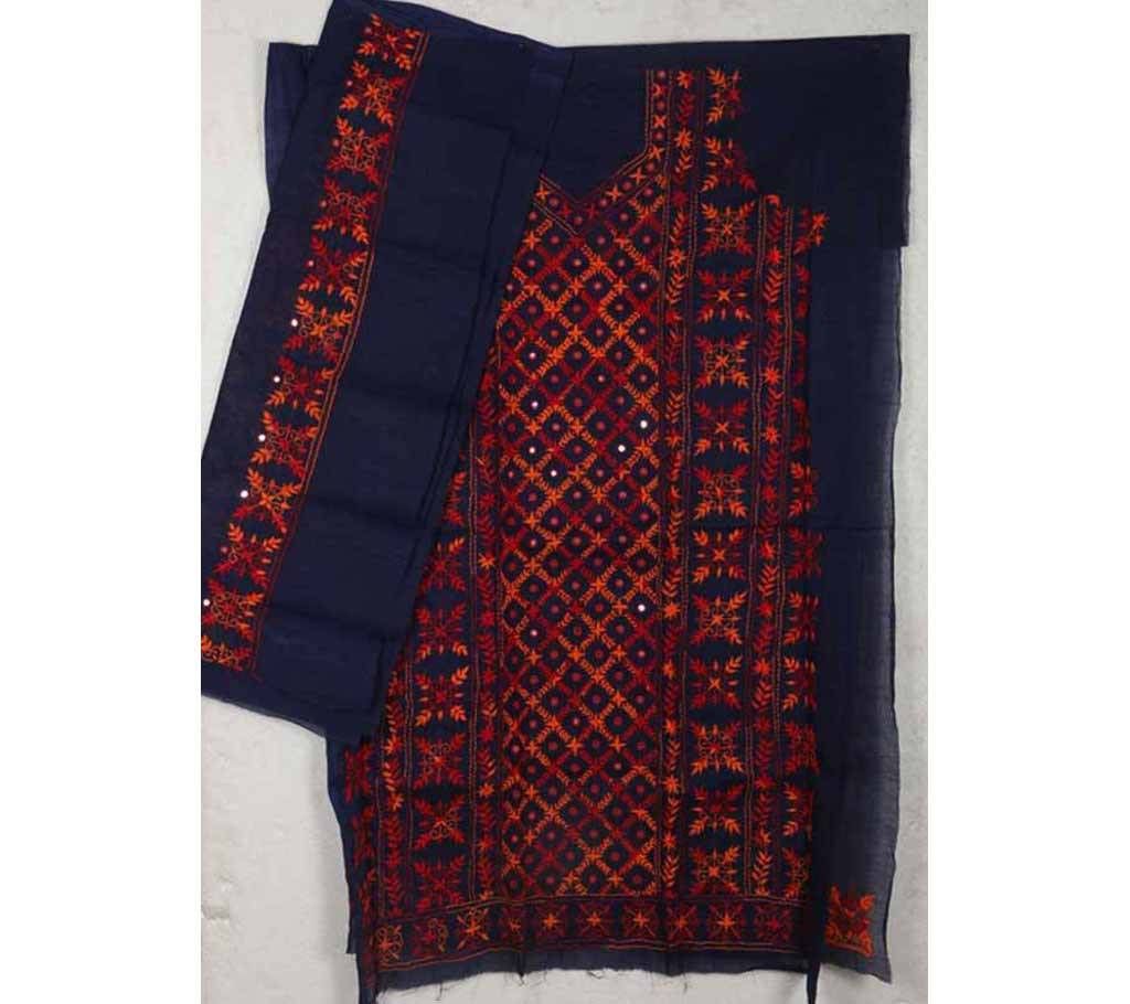 Unstitched Embroidery Cotton Two Piece