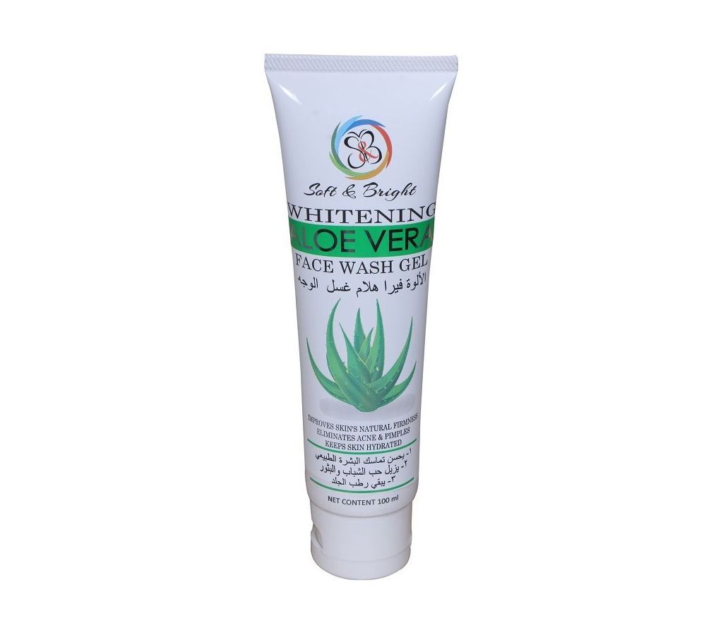 Soft & Bright whitening Face wash With Alovera  100g China