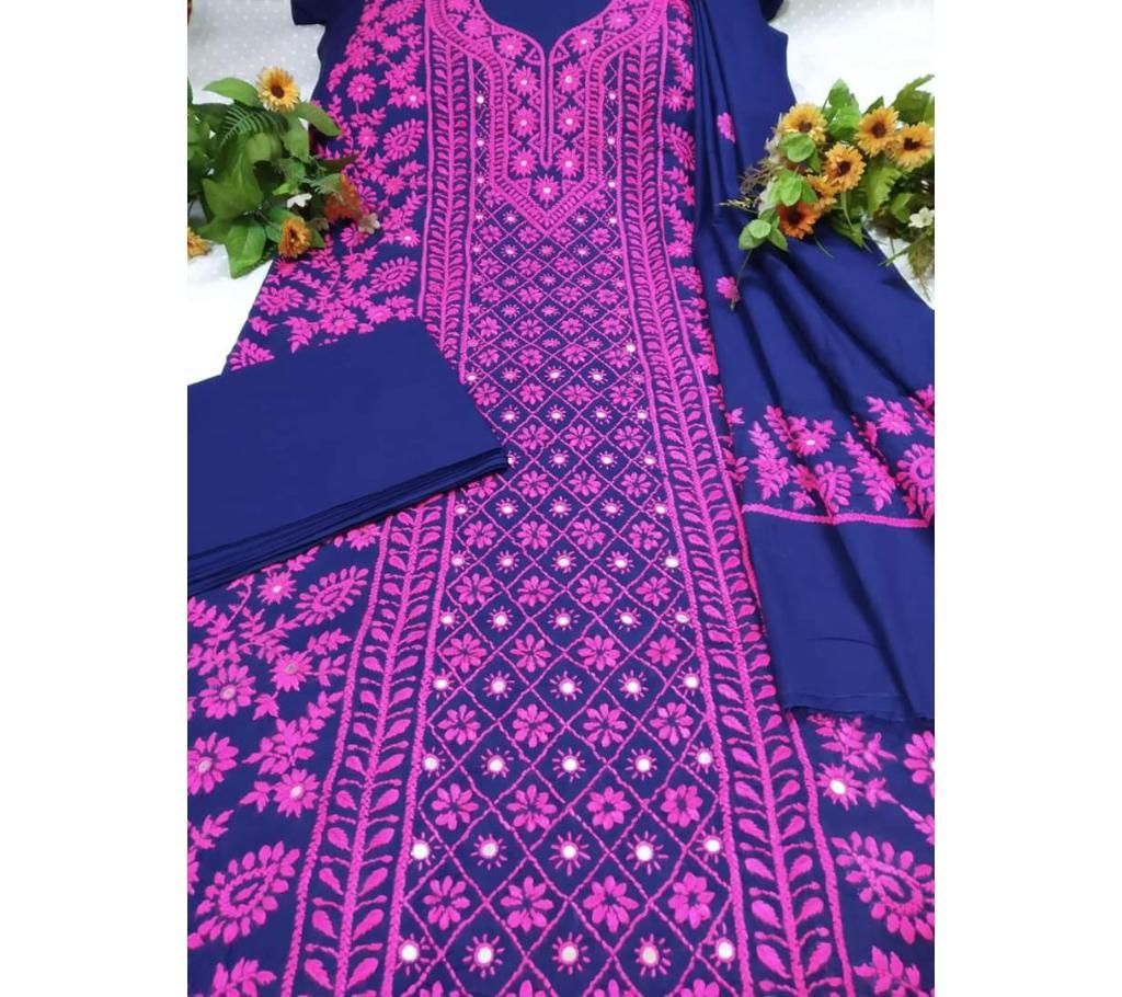 Handicrafts work on cotton cloth.