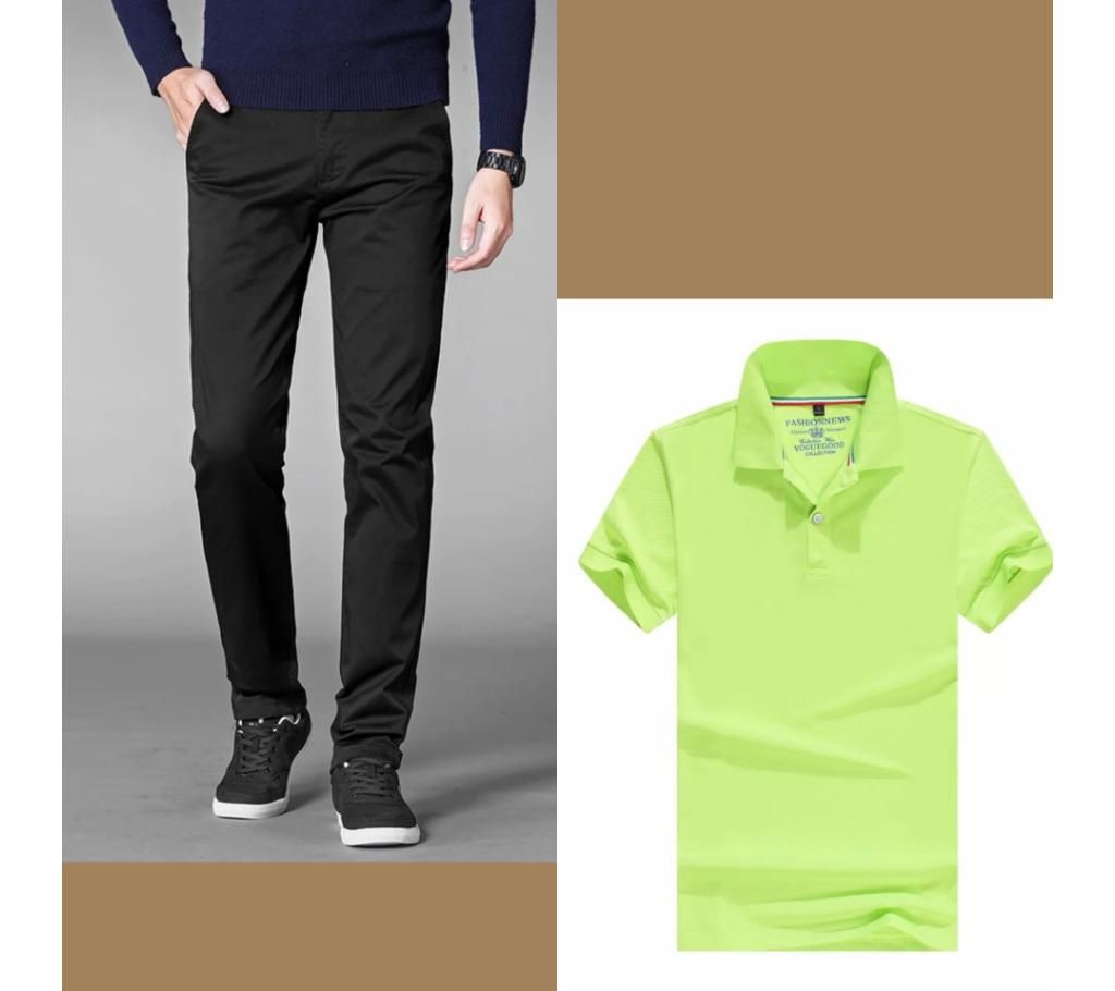 gibbering  pant and polo shirt