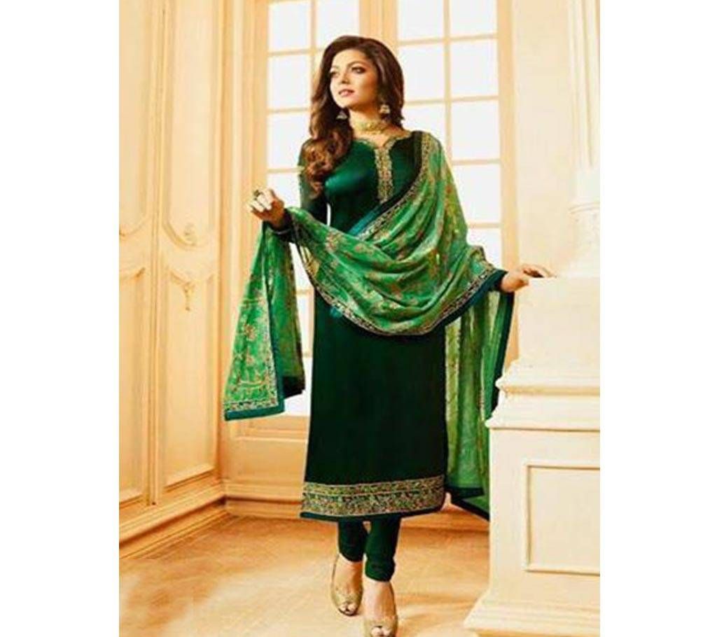 Unstitched Georgette BLACK Salwar Kameez For Women Copy