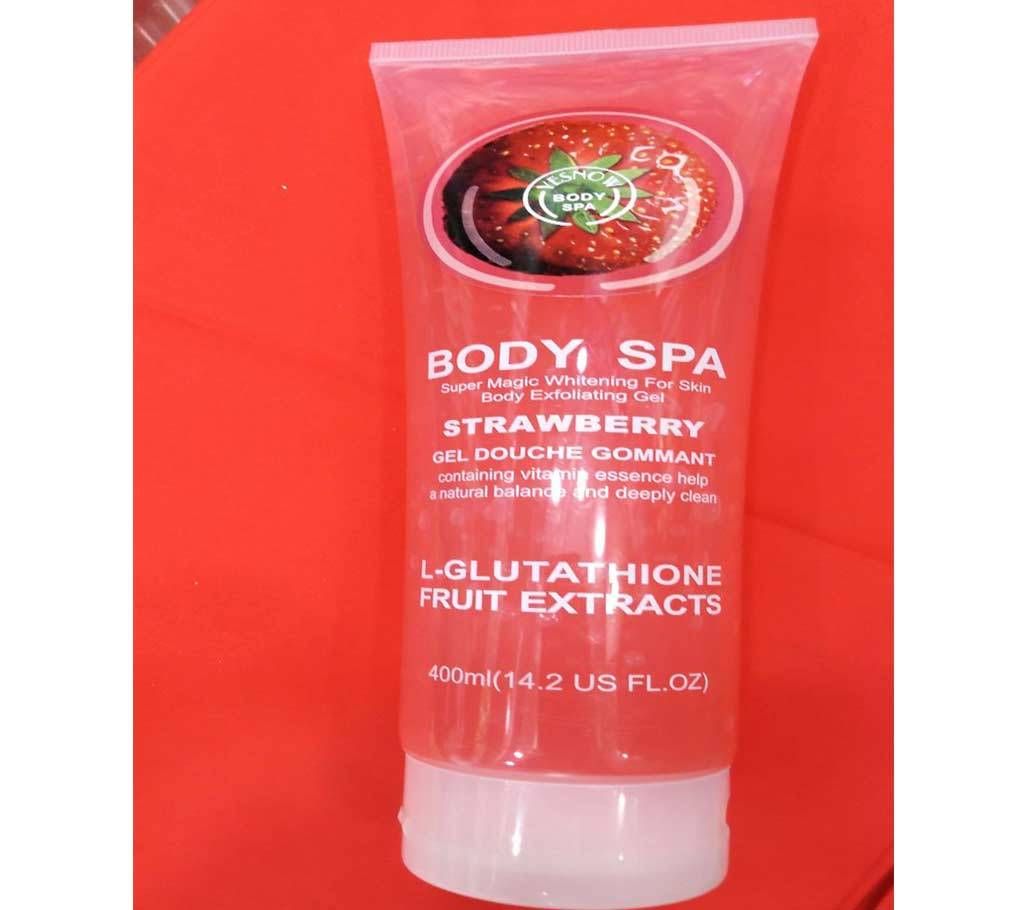 BODY SPA super magic whitening for skin body exfoliating gel by YESNOW - Malaysia (Strawberry) 