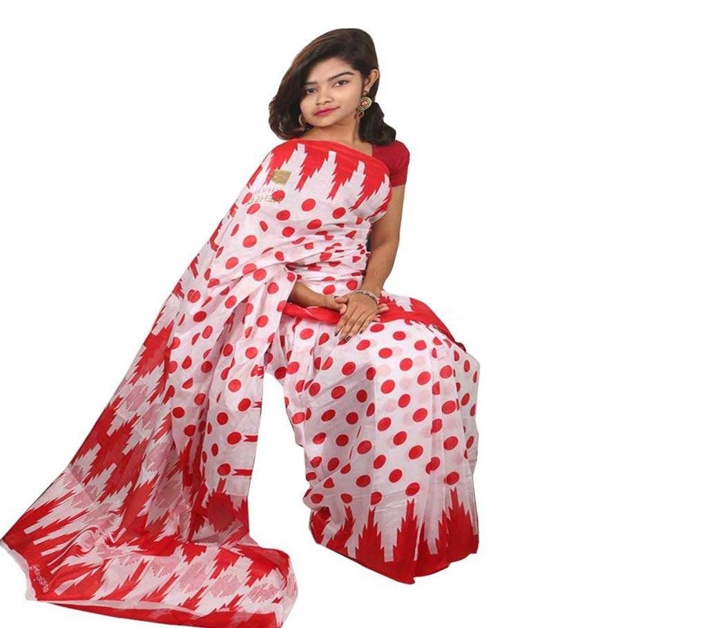 Wonderful Tannt Ball Printed Round Saree For Women.