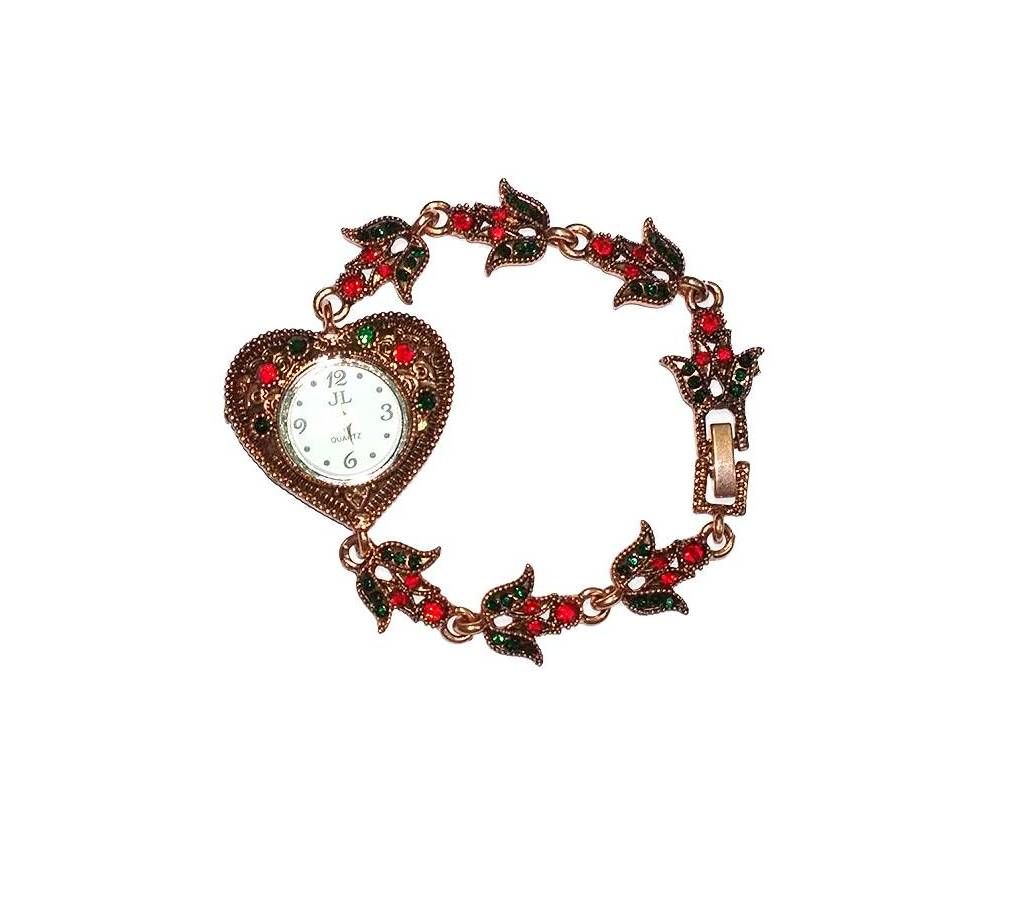 Golden Analog Antic Watch for Women
