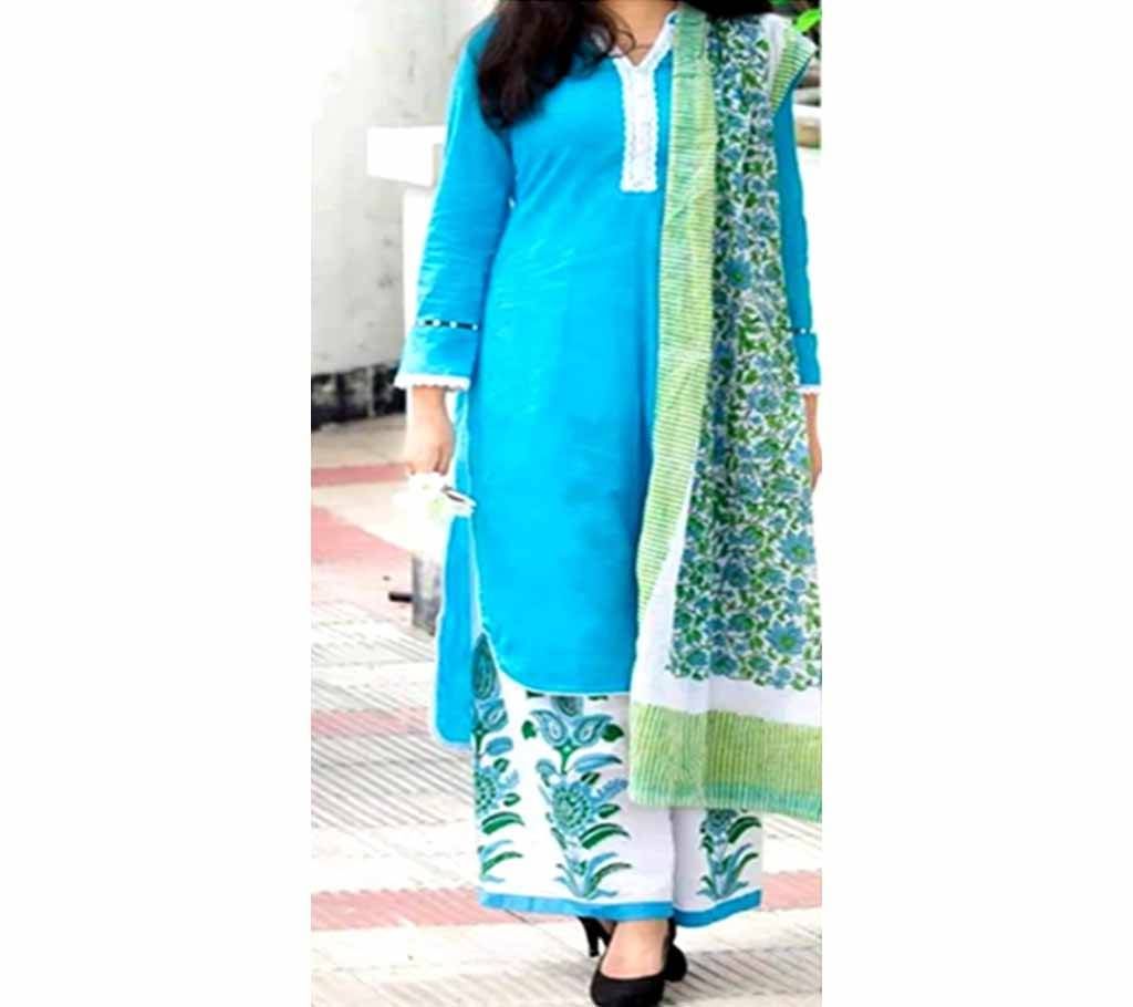 Block printed Unstitched 3pcs