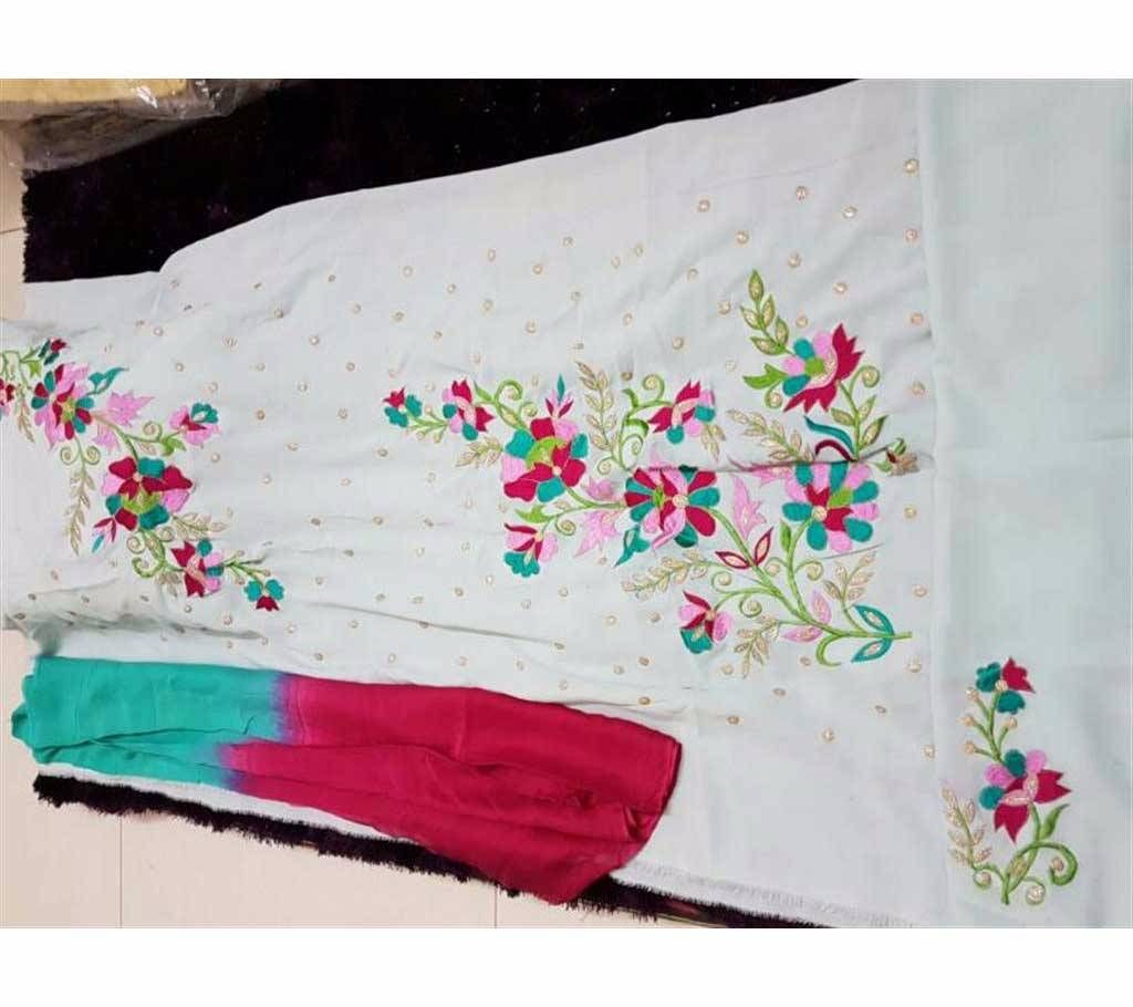 Designer Unstitched Embroidery Karchupi 2 Pcs.