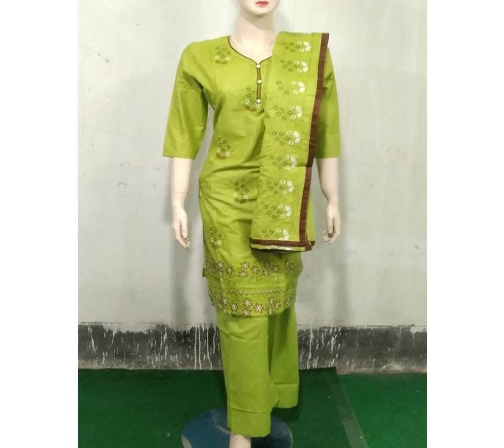Readymade  Textile Printed Full Sleeve Cotton Salwar Kameez For Women