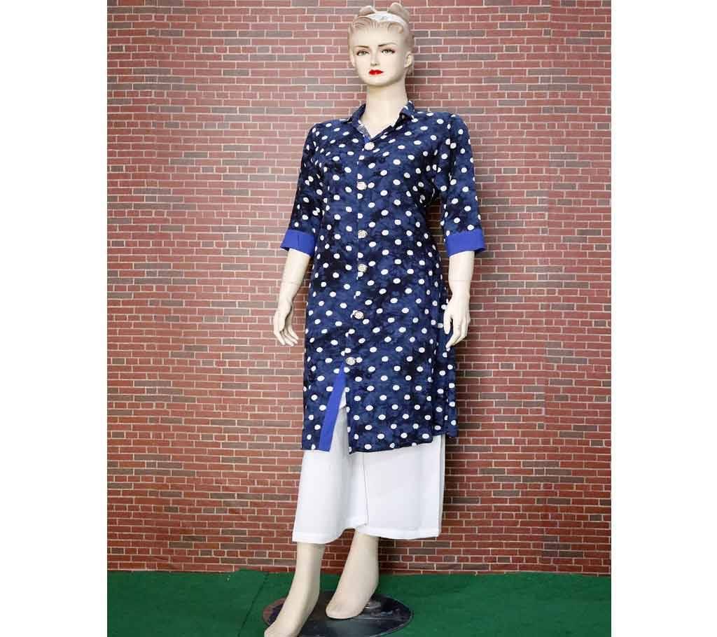 Readymade Full Sleeve Block Printed Lilien Tops For Women