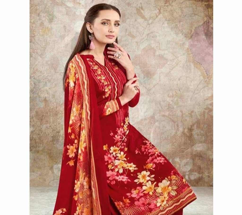 Unstitched Santoon Salwar Kameez For Women  