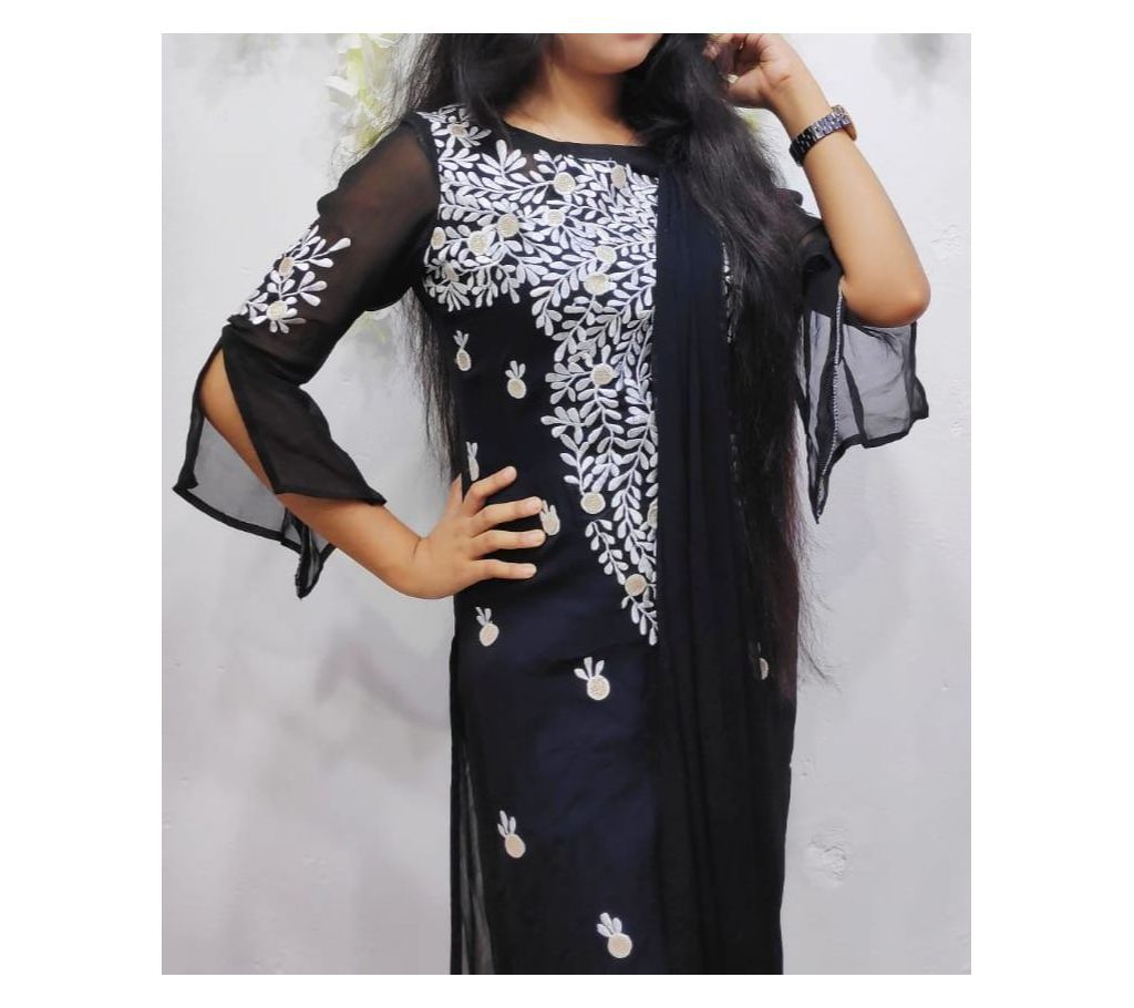 Embroidery Unstitched Georgette 3pcs