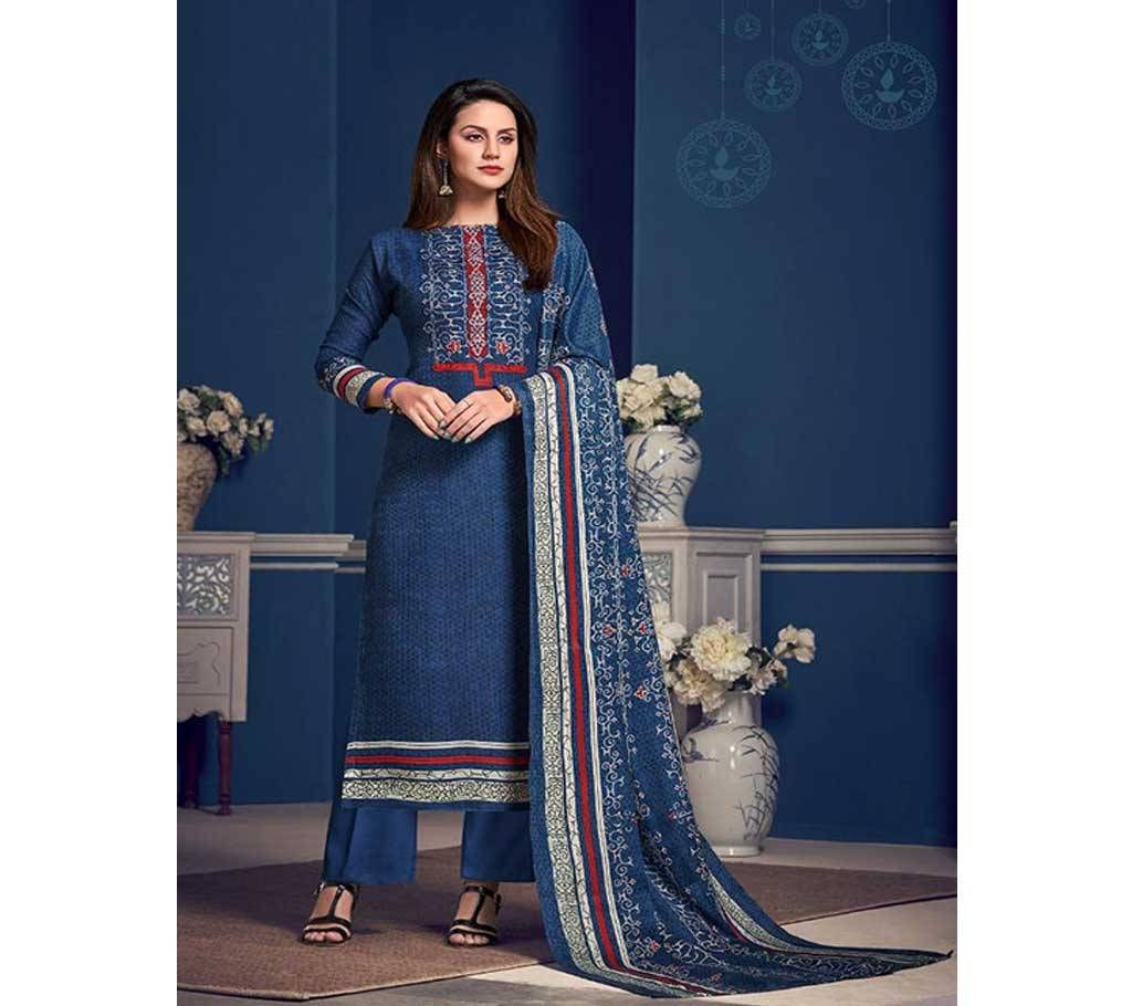 Unstitched Jam silk Cotton salwar kameez for women 