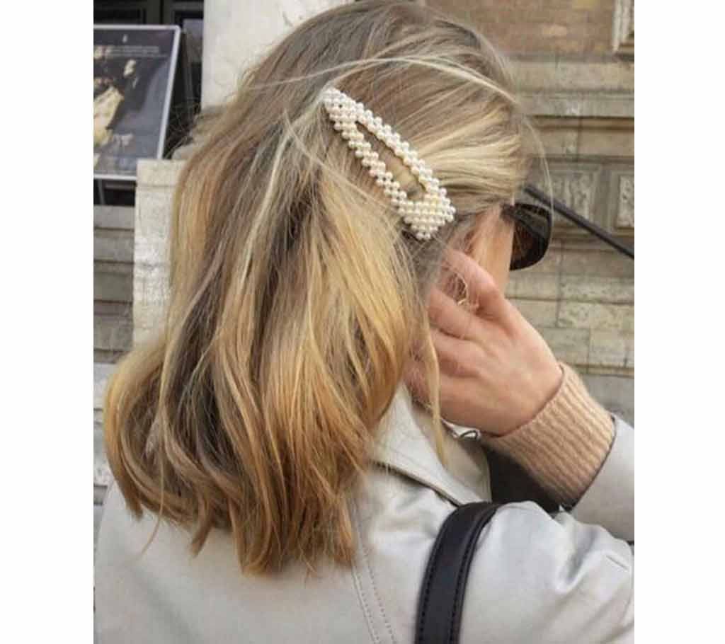 1Pcs Metal Pearl Beads Hair Clip
