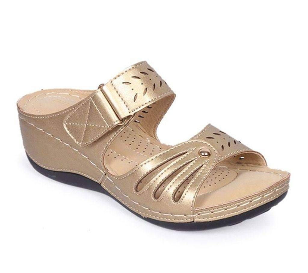 Nino-Rossi Beige Ladies Smooth Leather Semi Heel Sandal