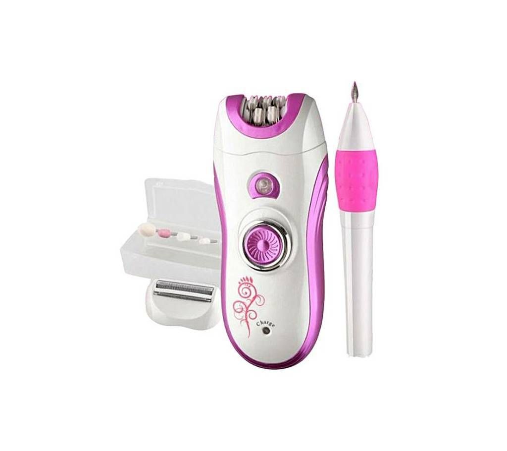Kemei KM-3026 Lady Shaver - White and Pink
