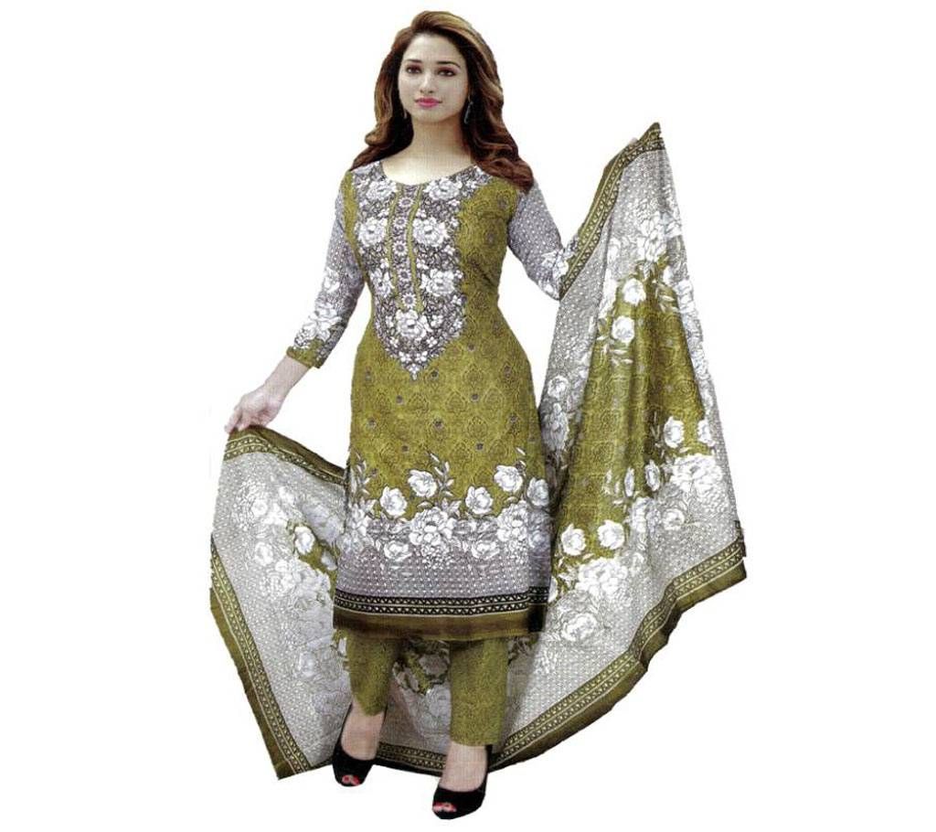 Unstiched Printed cotton three piece - Copy
