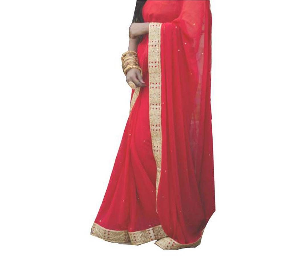 Exclusive Designer Georgette Sari & Blouse Piece