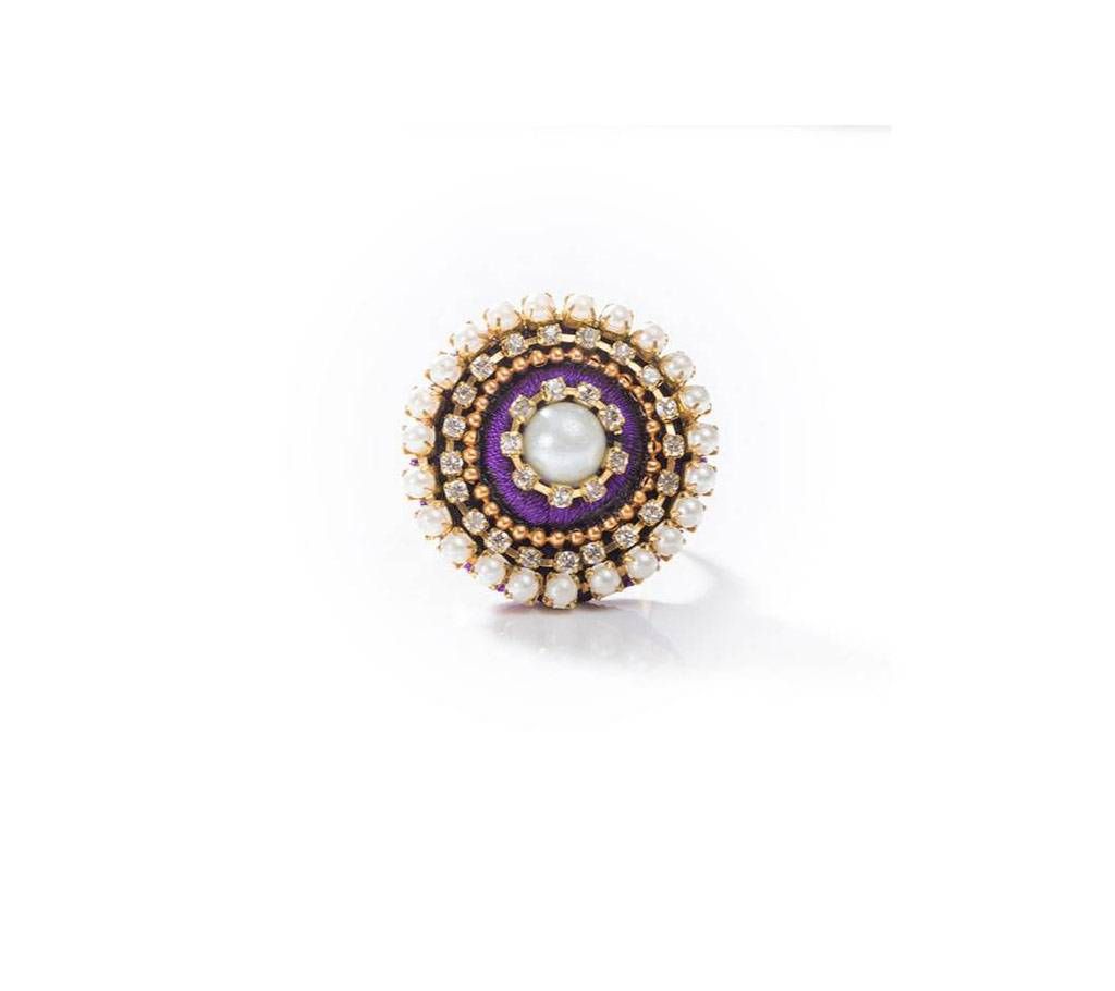 Purple Colour Silk Thread Finger Ring