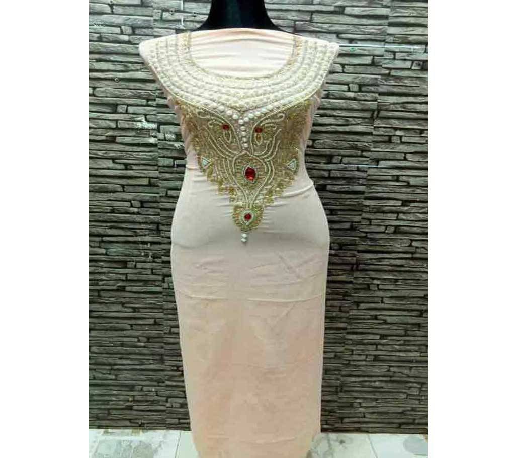 un stitched weightless Georgette karchupi work single piece 