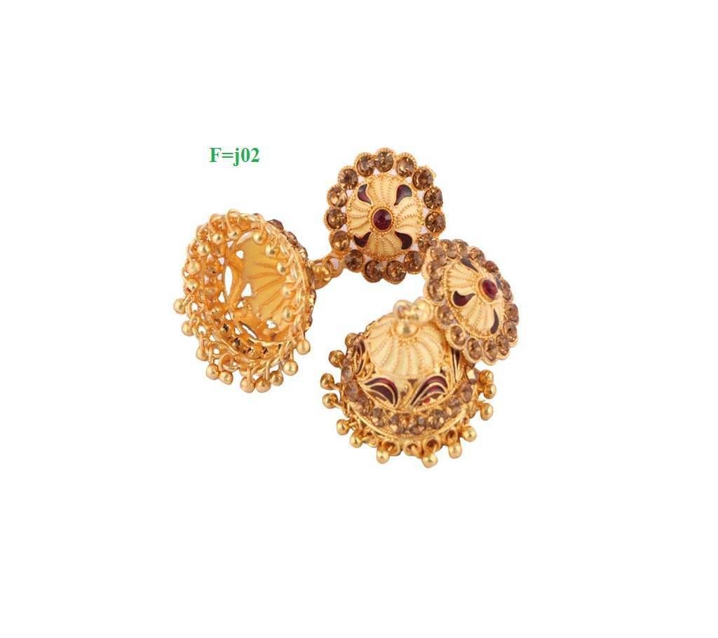 Gold Plated Jhumka Earrings j02