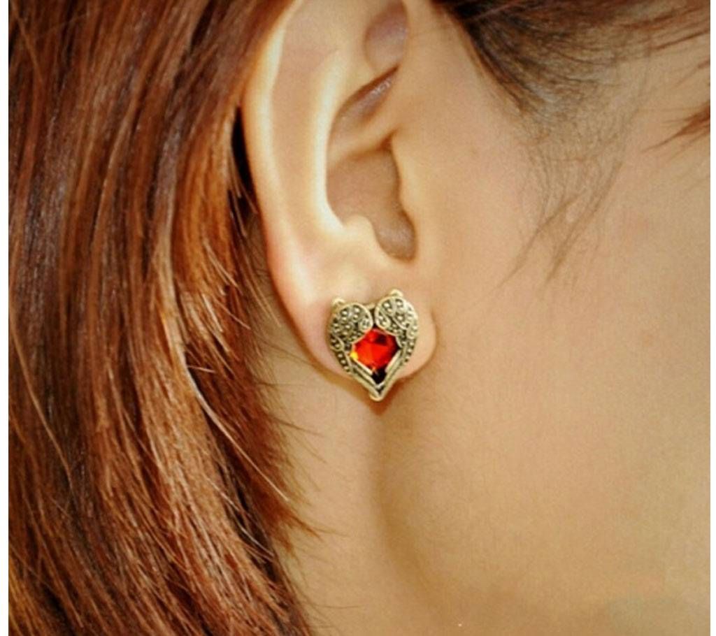 Chia Fashion Red wings stud Earrings (by Pink Point - CHIA105)