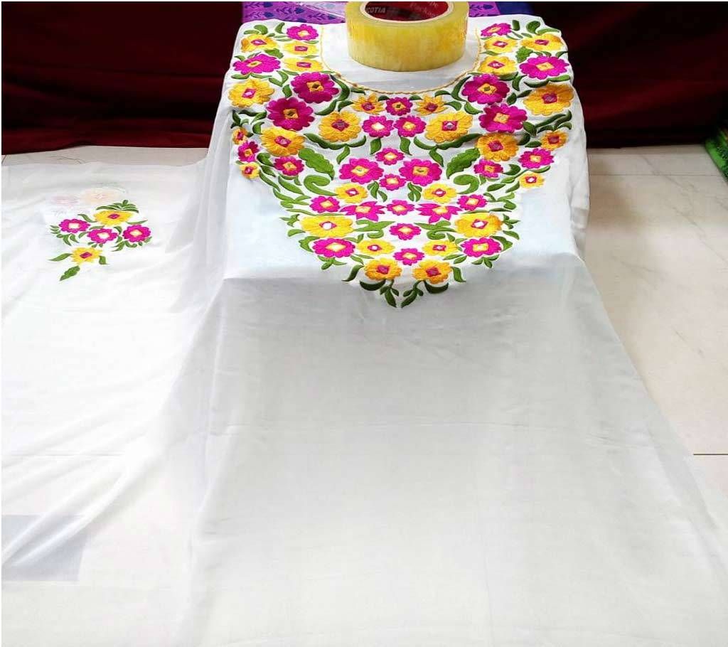 Unstitched Premium Georgette Embroidery 1 Piece