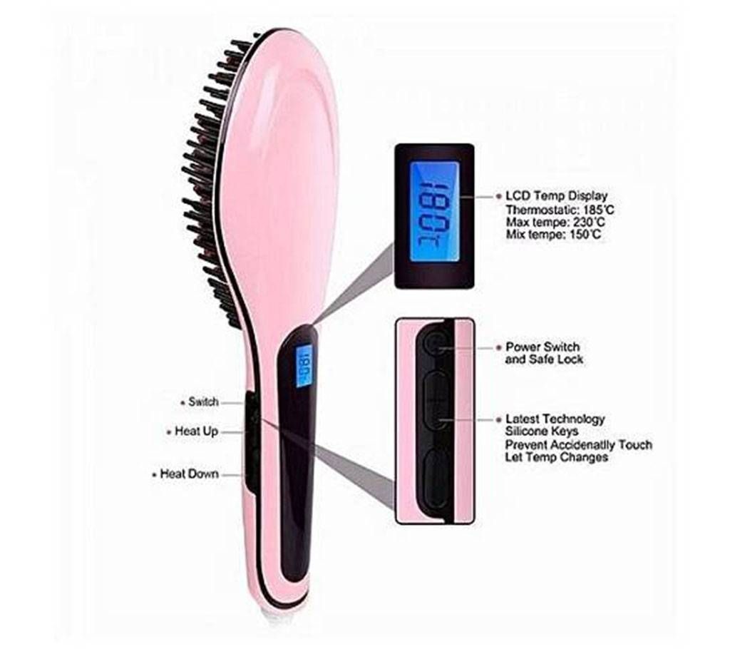 Electric Fast Hair Straightener Brush