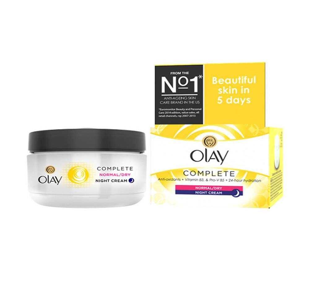 Olay Complete Care Night Cream Moisturiser 50ml - UK 