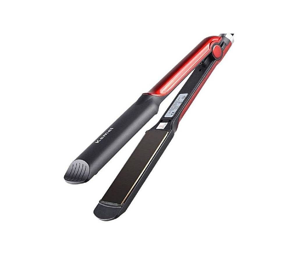 Kemei KM-531 Professional Hair Straightener - Black and Red