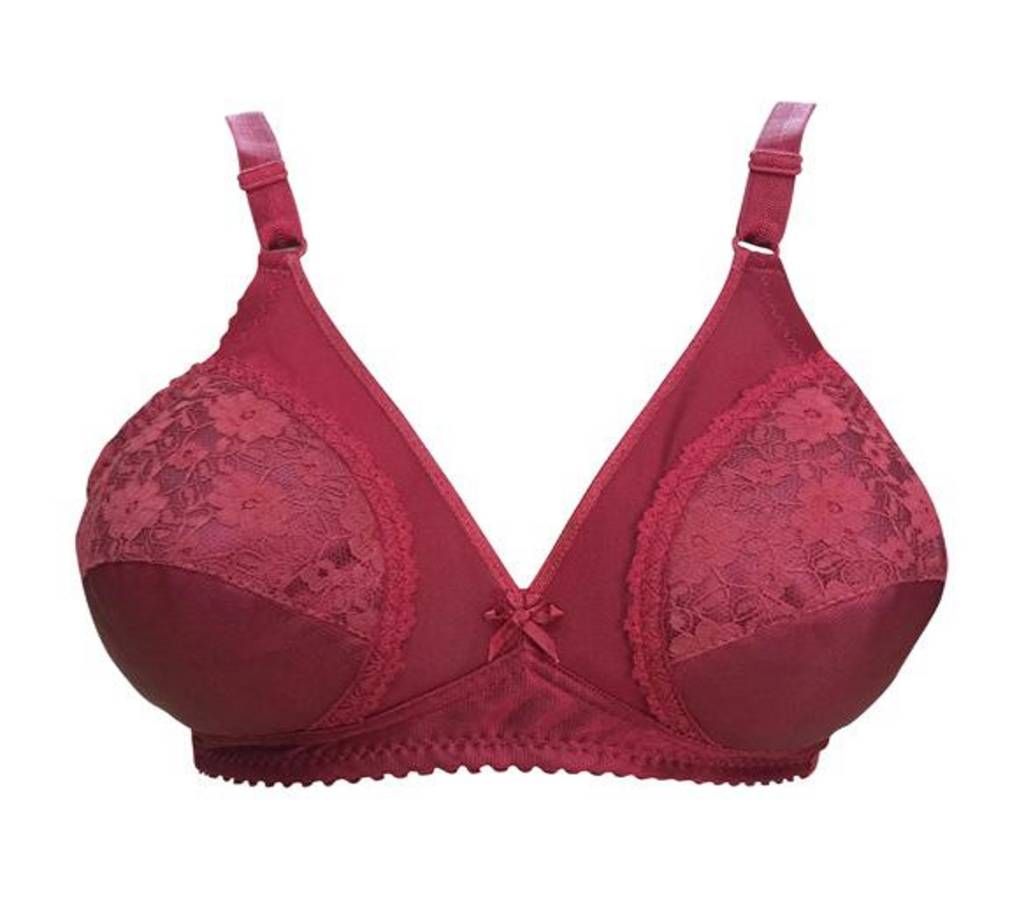 Maroon Silk Bra