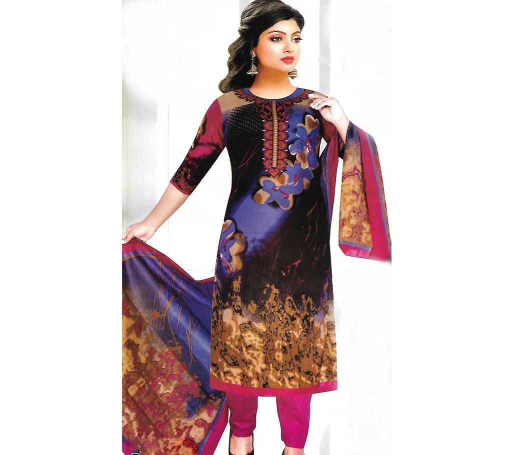 Unstitched Printed Lawn Three piece