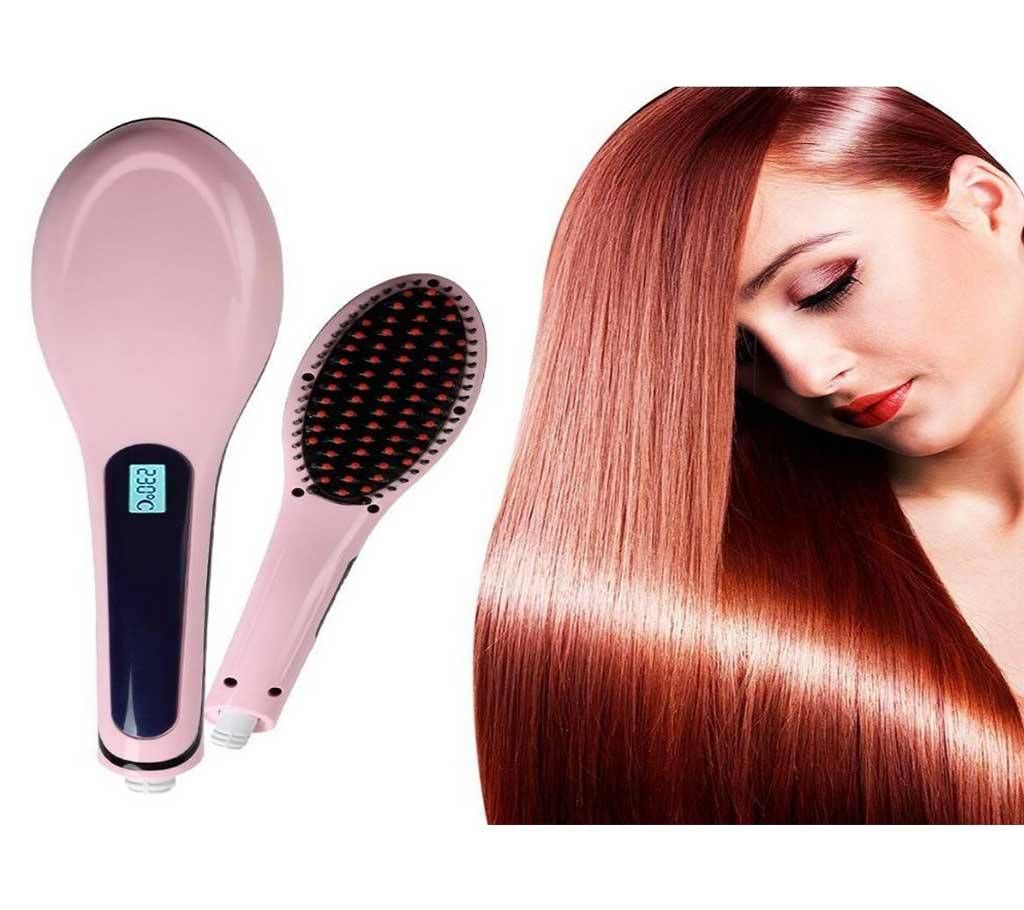 Electric Ceramic Hair Straightener Brush