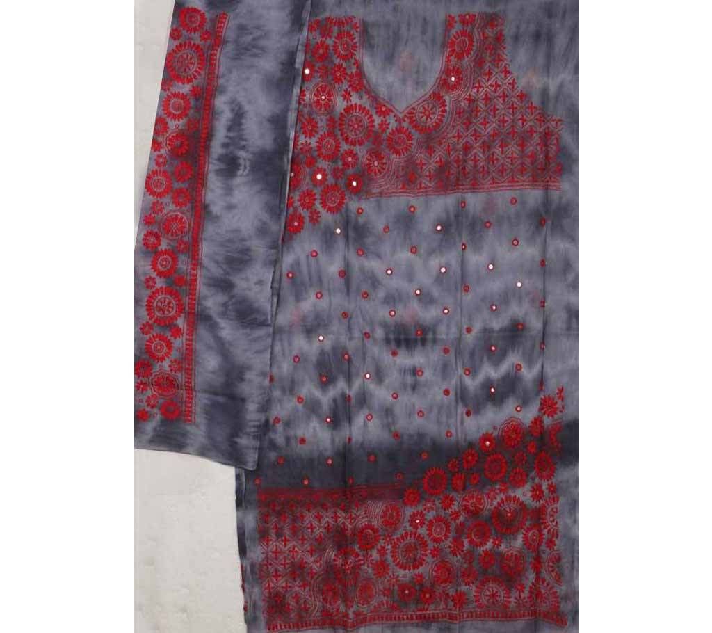Unstitched Embroidery Cotton Two Pieces