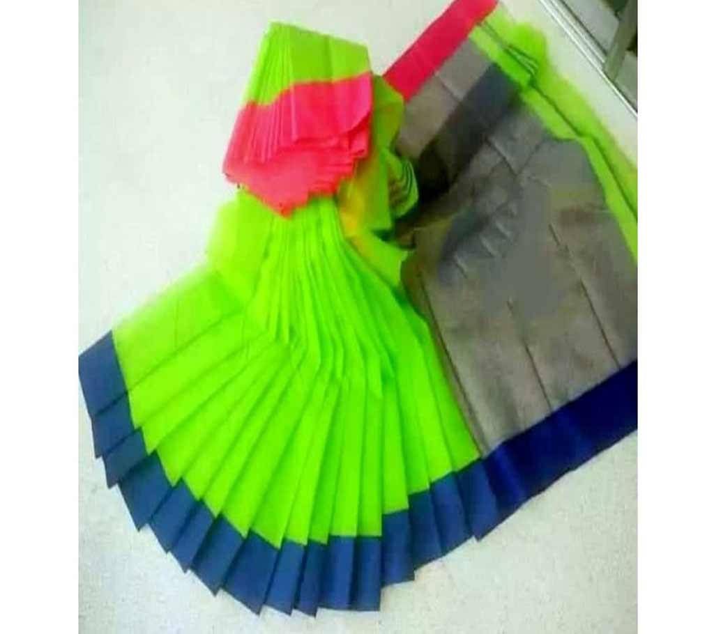 Collection Green and Pink Taat Sharee for Women